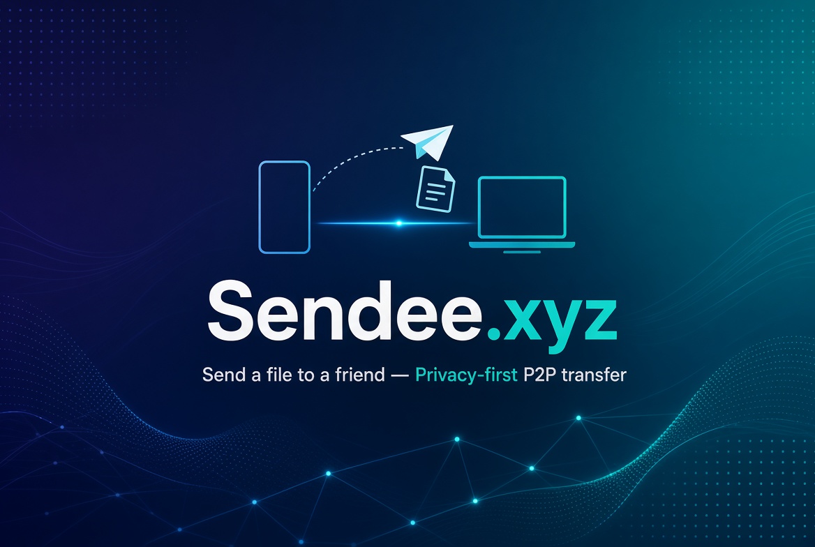 Sendee.xyz — privacy-first peer-to-peer file transfer